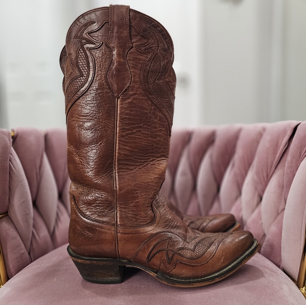 Justin Women's Nadya Brown Cowhide Western Boots (L4345) 6.5